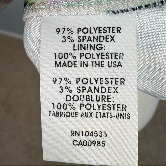 Nanette Lepore Floral Watercolor Abstract Crop Top Boxy Artsy Art to Wear 2 - Picture 9 of 9